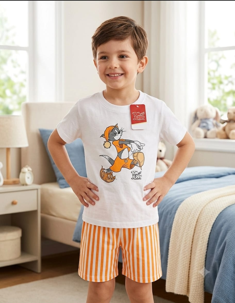 PIJAMA MEIA MANGA TOM E JERRY MALWEE