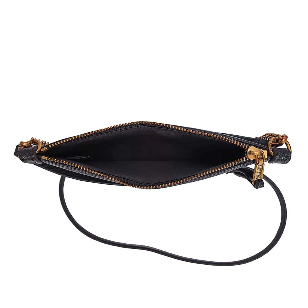 BOLSA CLUTH TRANSVERSAL PRETA ALÇA  CORRENTE SANTA LOLLA