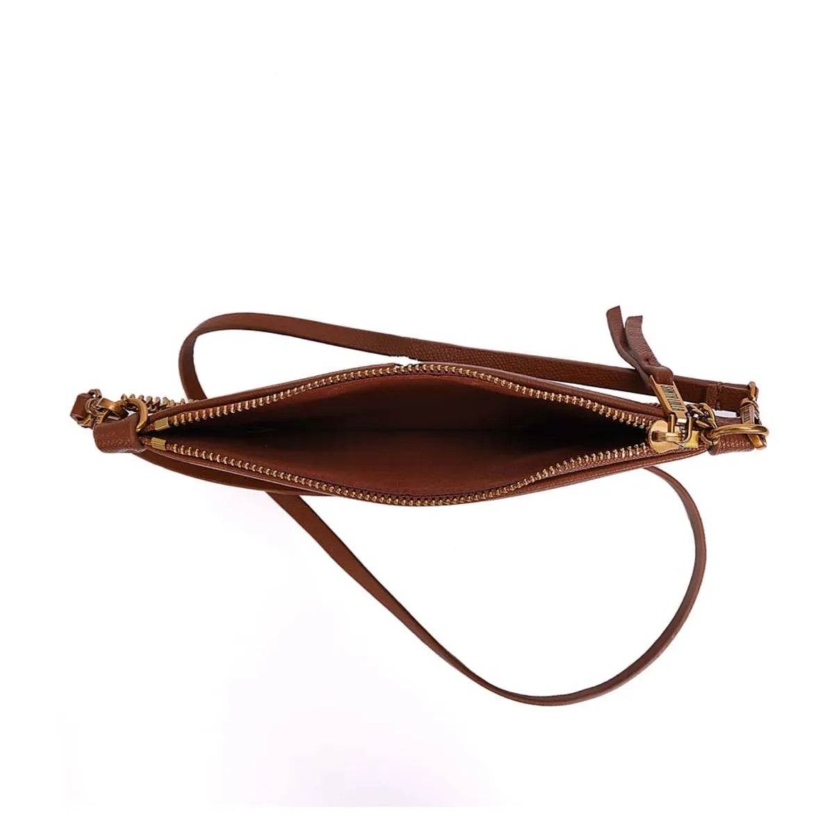 BOLSA CLUTH RISCO MARROM TRANSVERSAL SANTA LOLLA