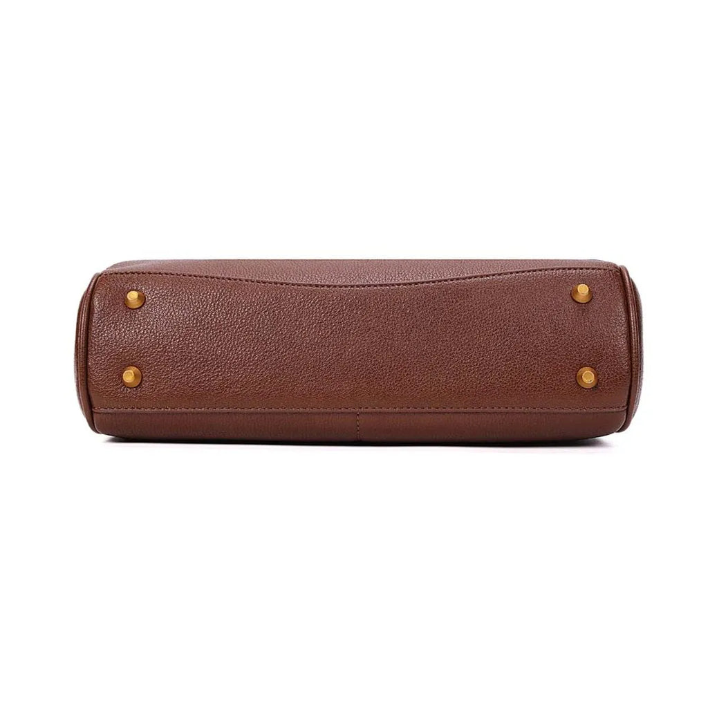 BOLSA MÉDIA ALÇA DE OMBRO MARROM SAFARI SANTA LOLLA