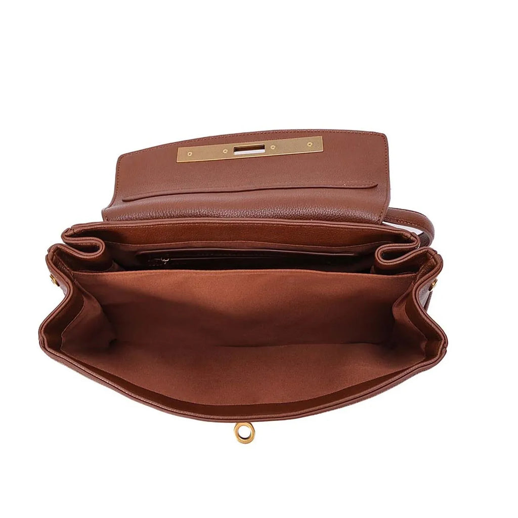BOLSA MÉDIA ALÇA DE OMBRO MARROM SAFARI SANTA LOLLA