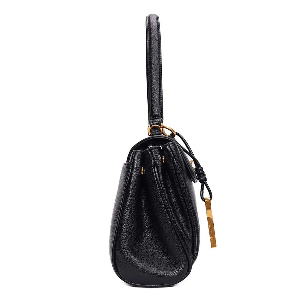BOLSA MÉDIA FLOATER ALÇA DE OMBRO PRETA SANTA LOLLA