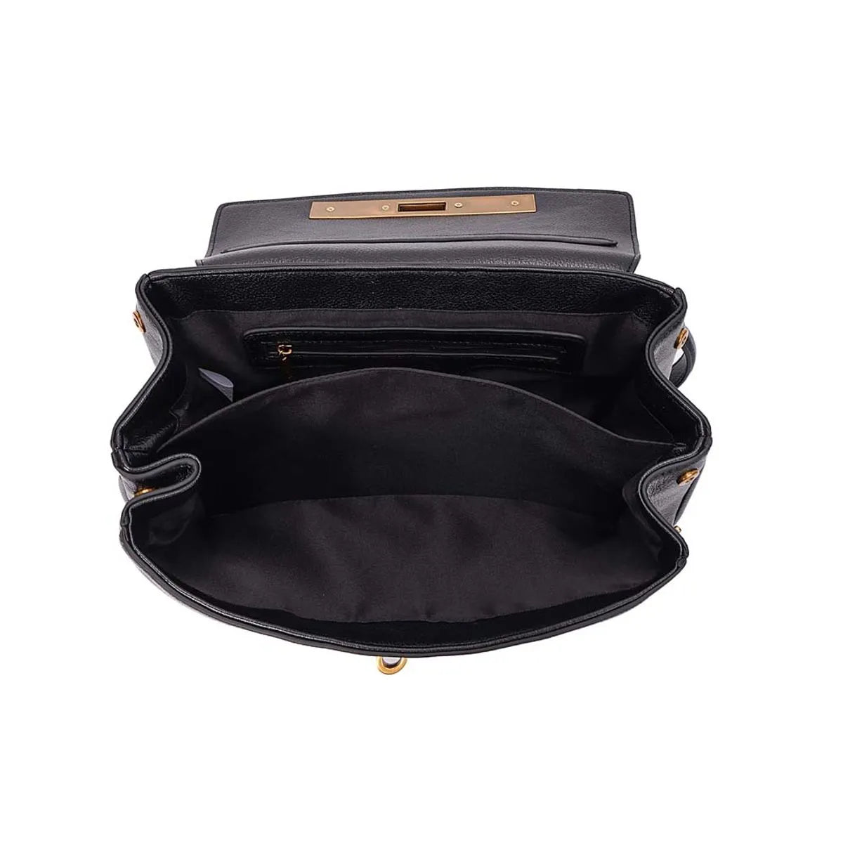 BOLSA MÉDIA FLOATER ALÇA DE OMBRO PRETA SANTA LOLLA