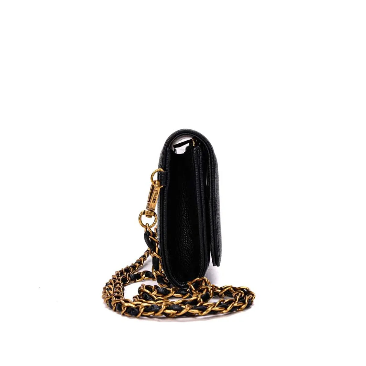 BOLSA CARTEIRA PEQUENA RISCO PRETO E ALÇA CORRENTE SANTA LOLLA