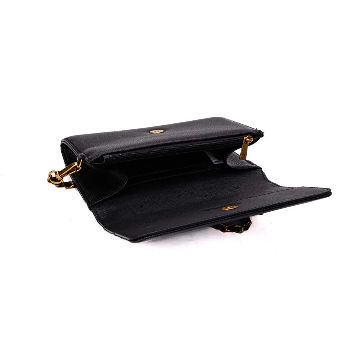 BOLSA CARTEIRA PEQUENA RISCO PRETO E ALÇA CORRENTE SANTA LOLLA