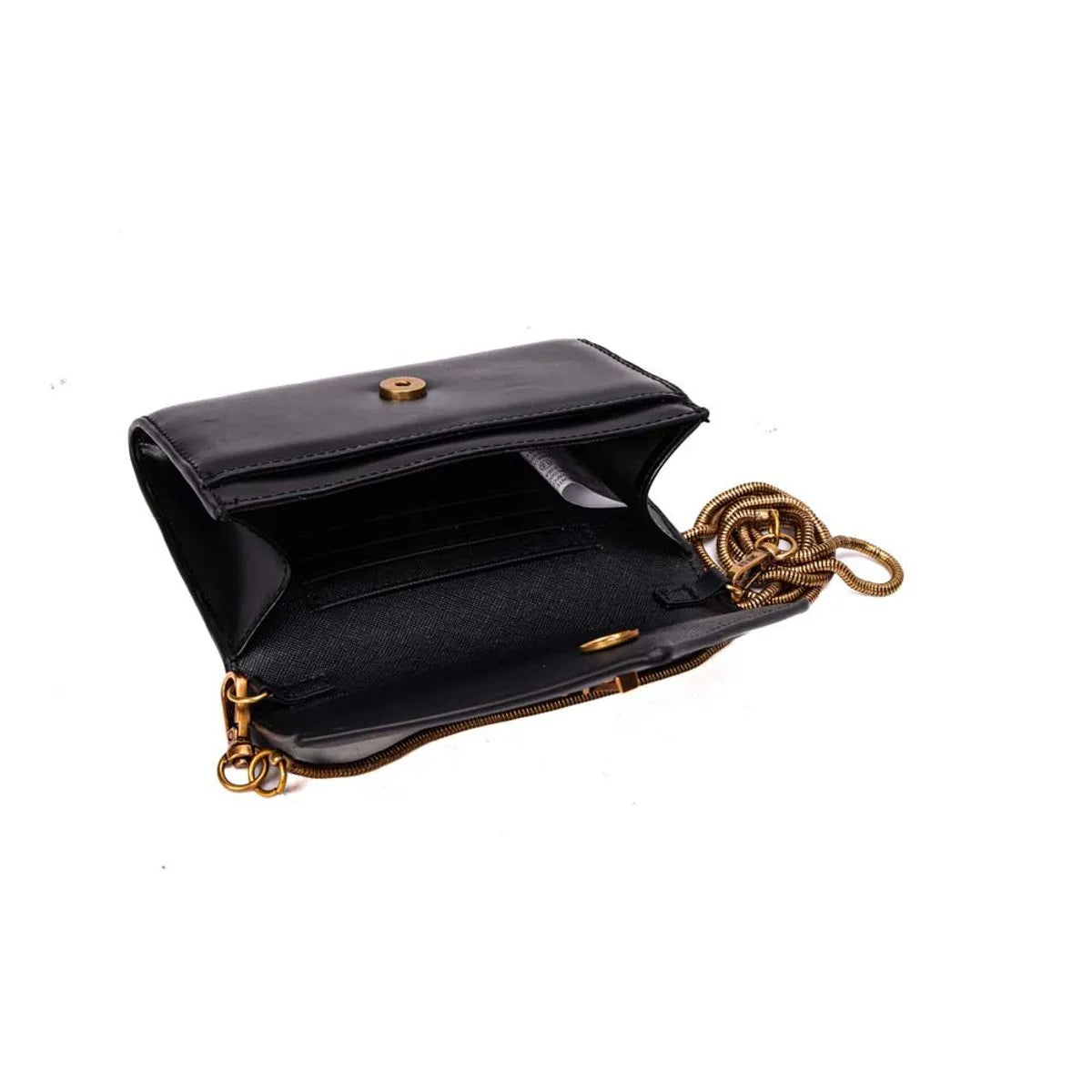BOLSA CARTEIRA SOFT LISO TRANSVERSAL PRETA SANTA LOLLA