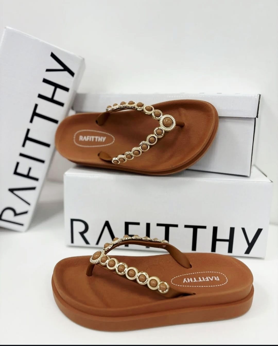 SANDÁLIAS RAFITTHY FEMININA FLAT CIRCOLARE