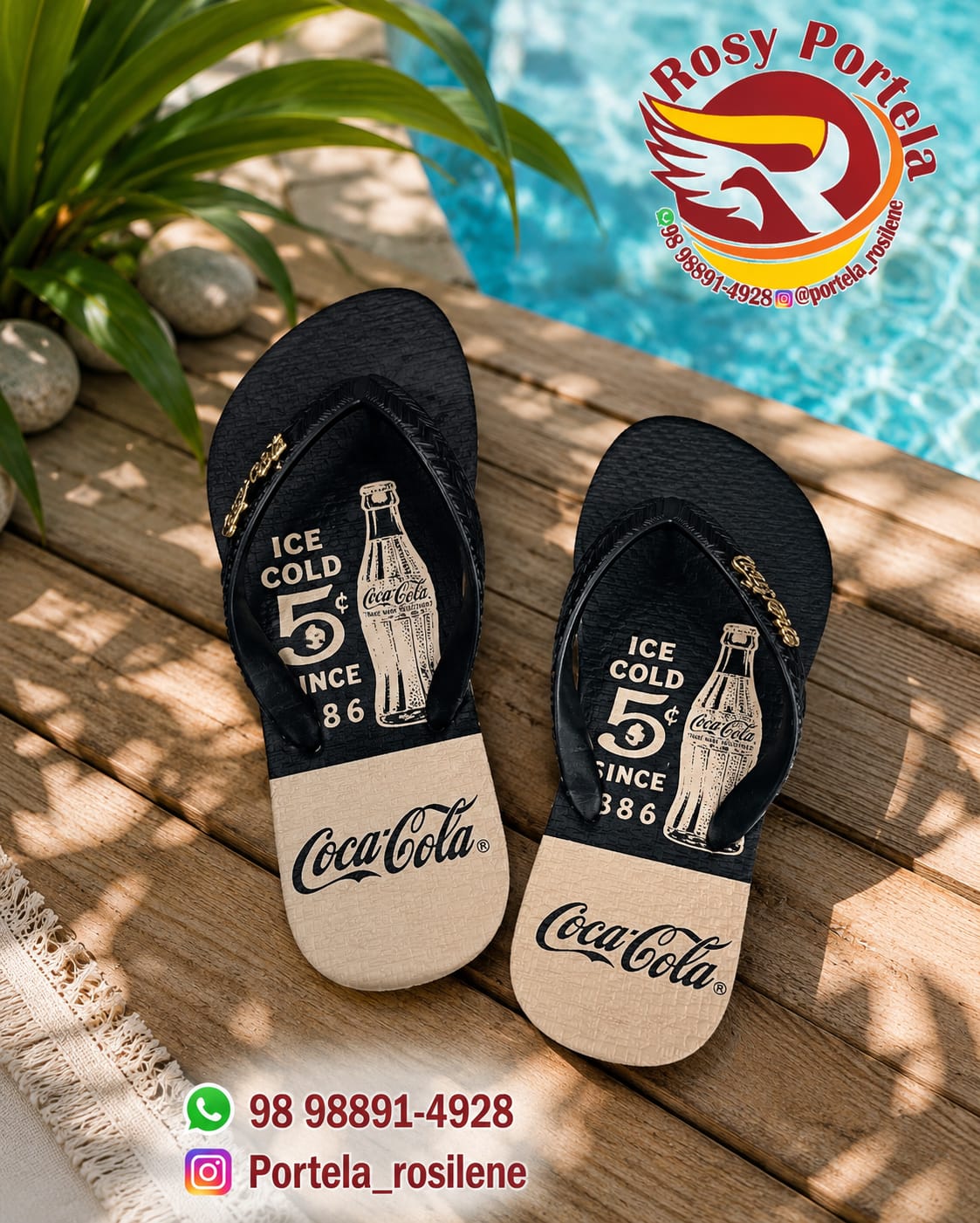 CHINELO COCA COLA DUVALL PRETO