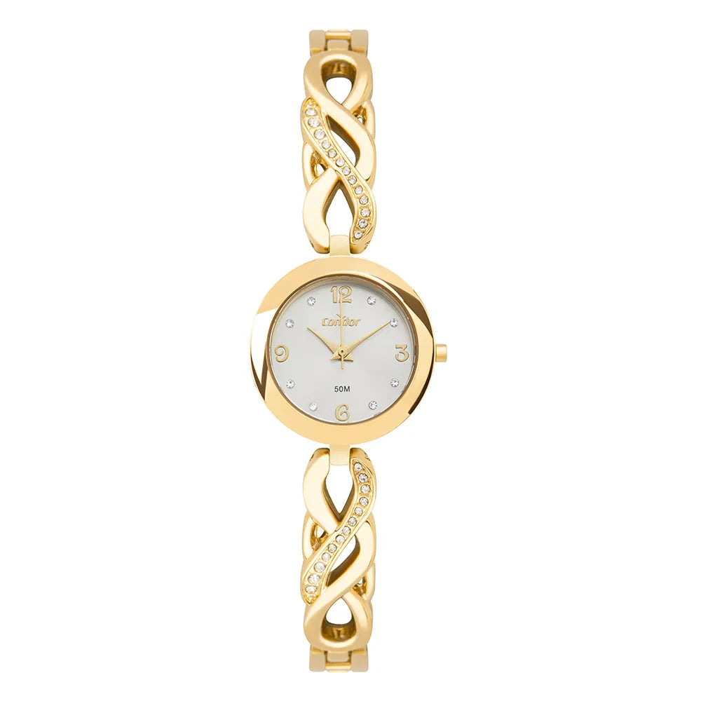 RELÓGIO CONDOR FEMININO BRACELETE DOURADO