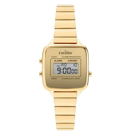 RELÓGIO CONDOR FEMININO DIGITAL DOURADO