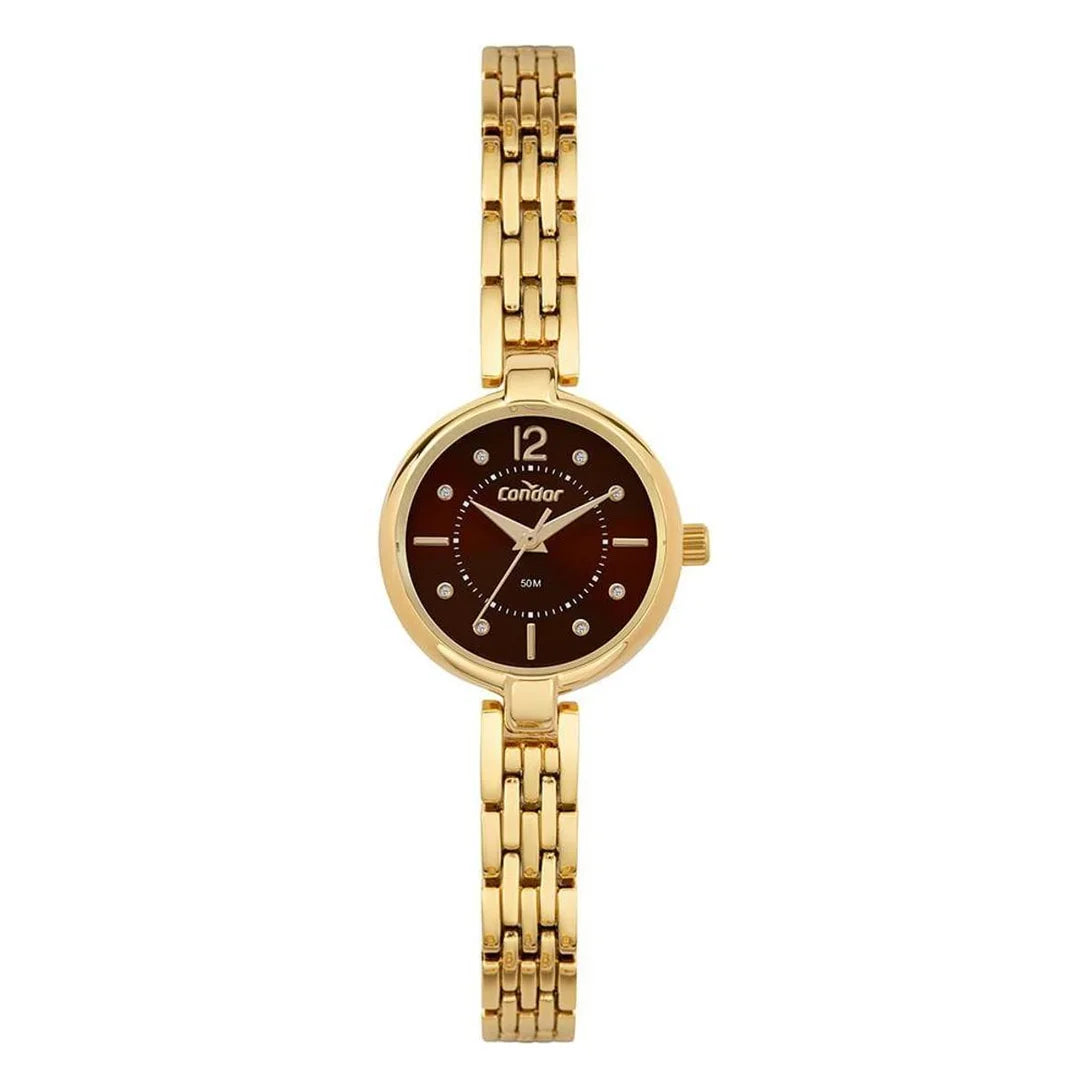 RELÓGIO CONDOR FEMININO MINI JÓIA DOURADO
