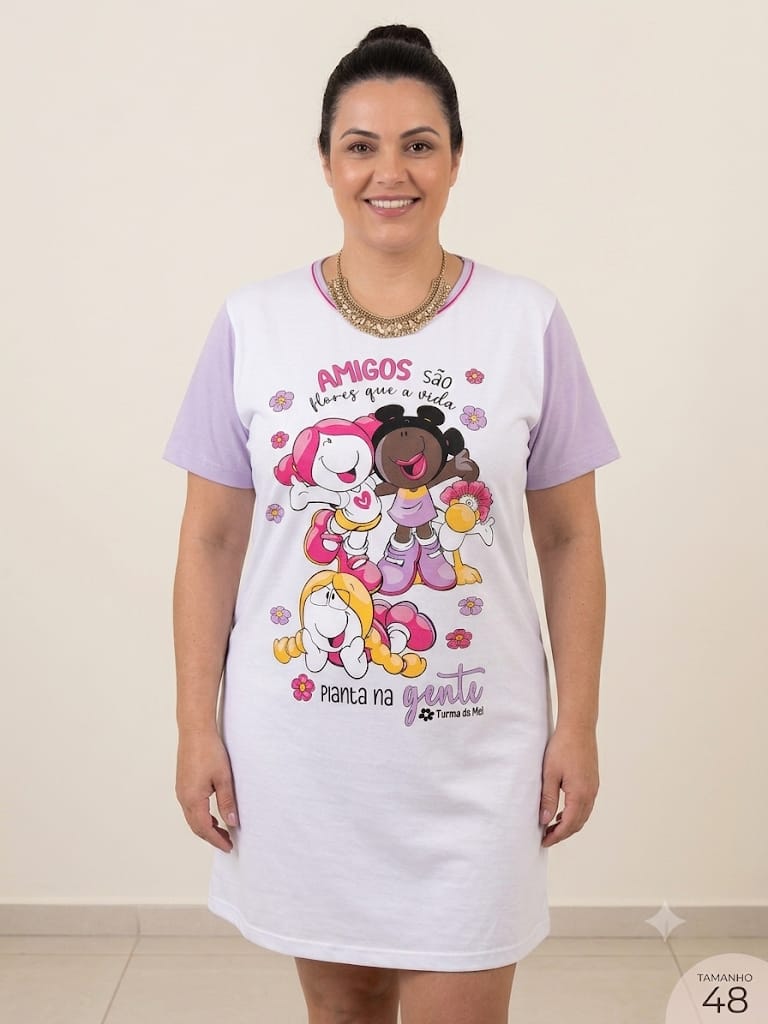 CAMISOLA PLUS SISE AMIZADE TURMA DA MEL