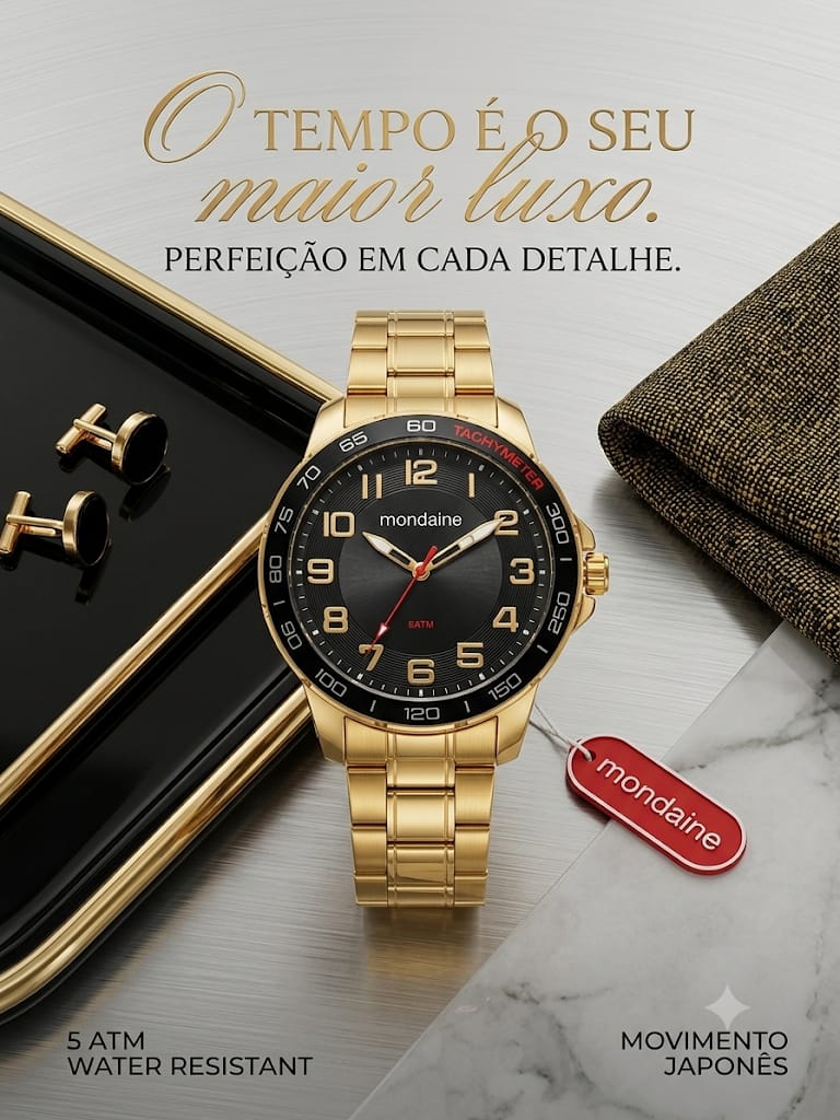 RELÓGIO MASCULINO MONDAINE EM AÇO