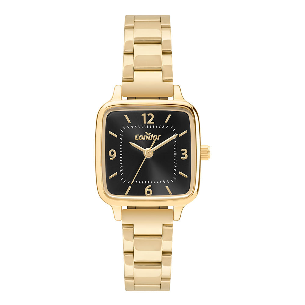 RELÓGIO CONDOR MINI DOURADO QUADRADO